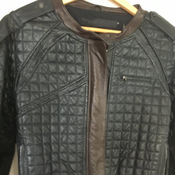 L.A.M.B. leather bomber jacket -black - Picture 7 of 14